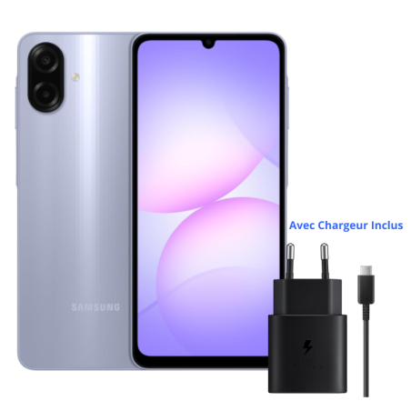 Smartphone Samsung Galaxy A07 4G 4Go 64Go avec chargeur