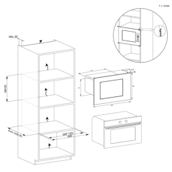 Micro-Onde Encastrable CANDY CA38FL7NWX 25L