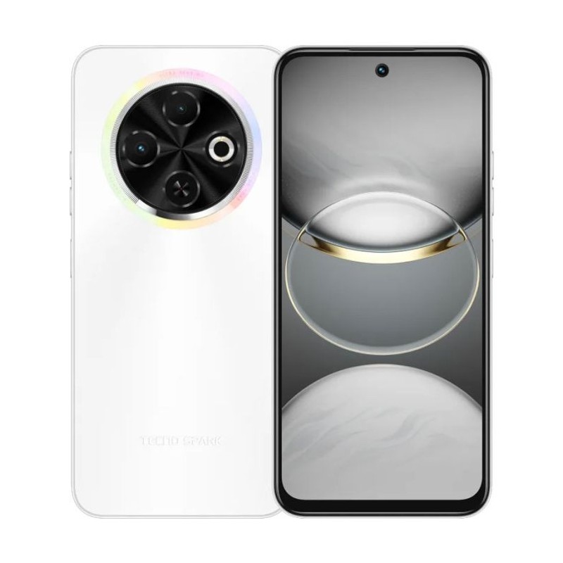 Smartphone Tecno Spark 30 C - 6 Go RAM, 128 Go - Blanc