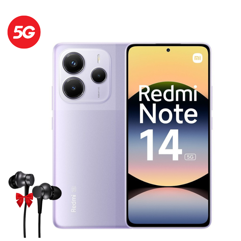 Smartphone Xiaomi Redmi Note 14 5G 8Go 256Go - Violet Lavande