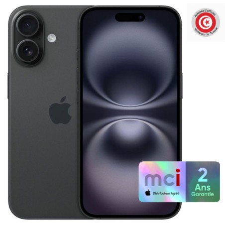 Apple iPhone 16 128Go - Noir