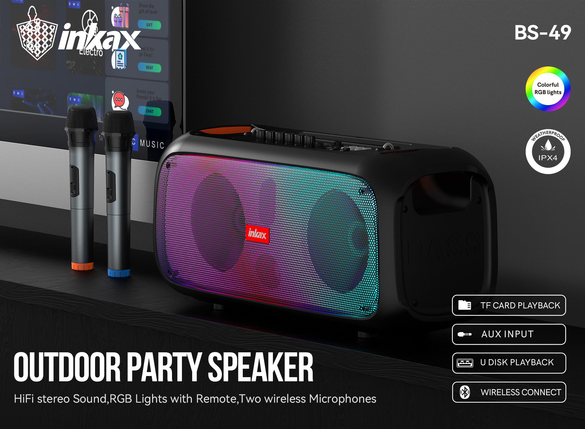 Haut Parleur Bluetooth Inkax BS-49