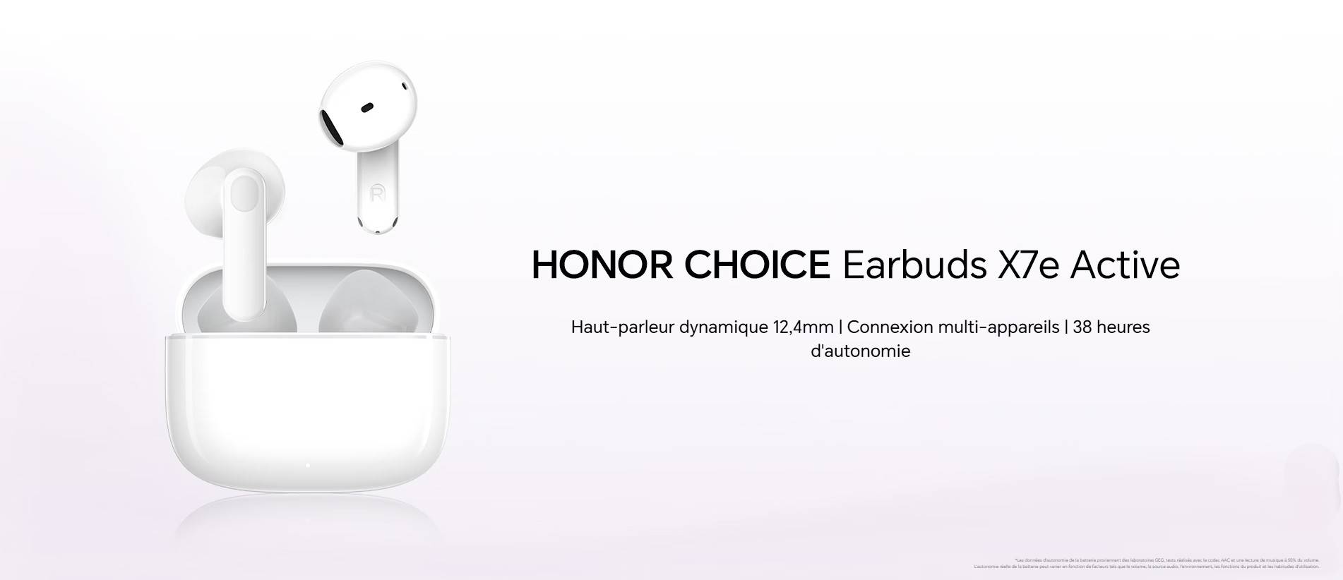 Honor Choice Earbuds X7e Active fiche technique