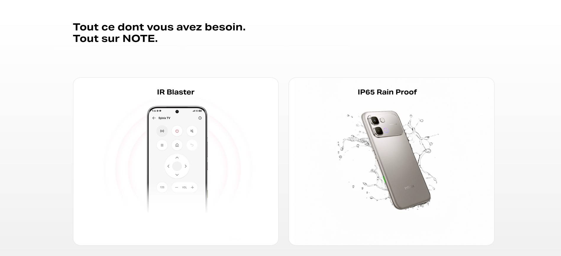 Infinix Note Edge prix Tunisie