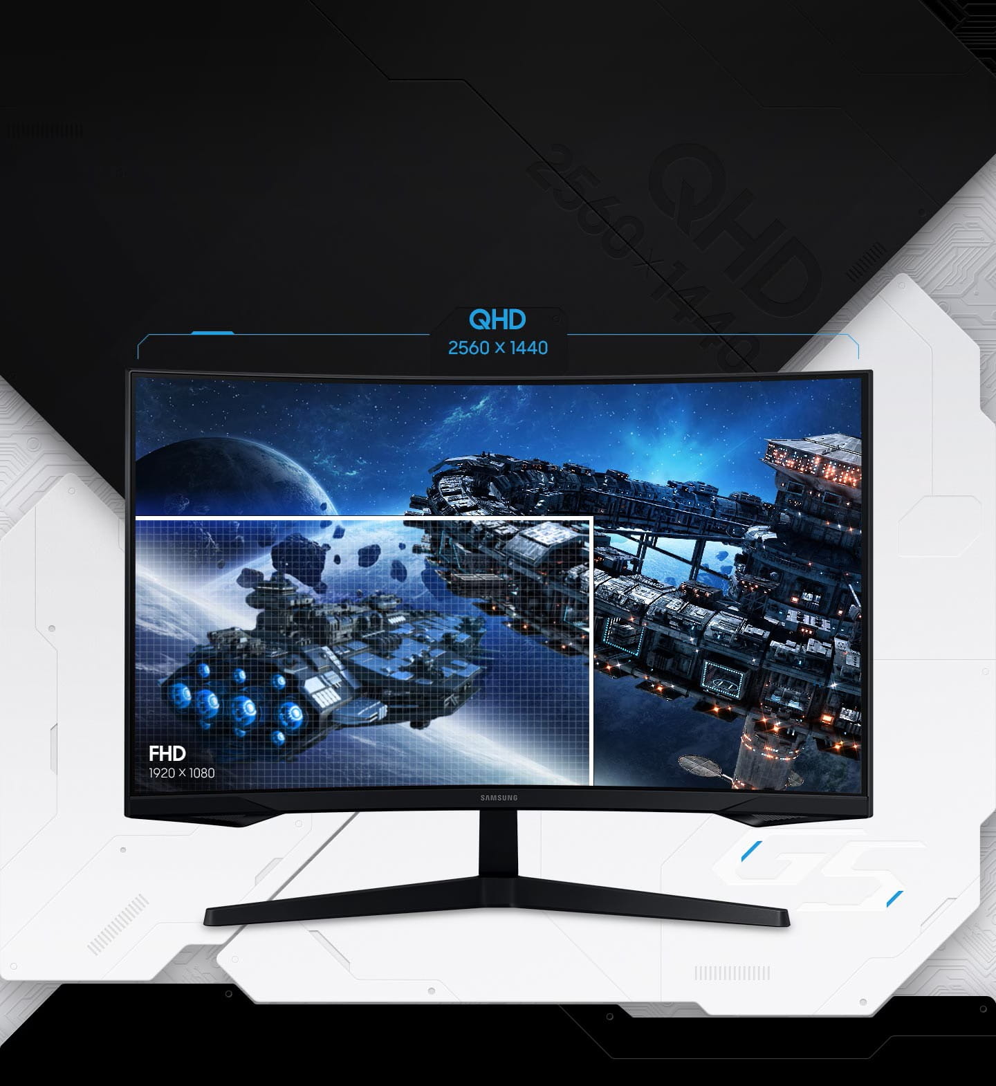 Monitor Samsung G55C Curved Gaming QHD 27 pouces prix tunisie