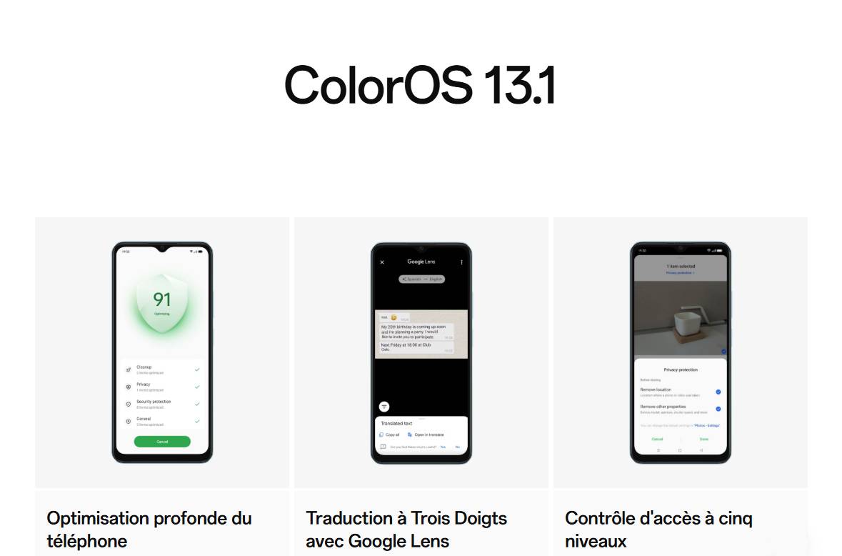 Oppo A18 4Go 64Go fiche technique