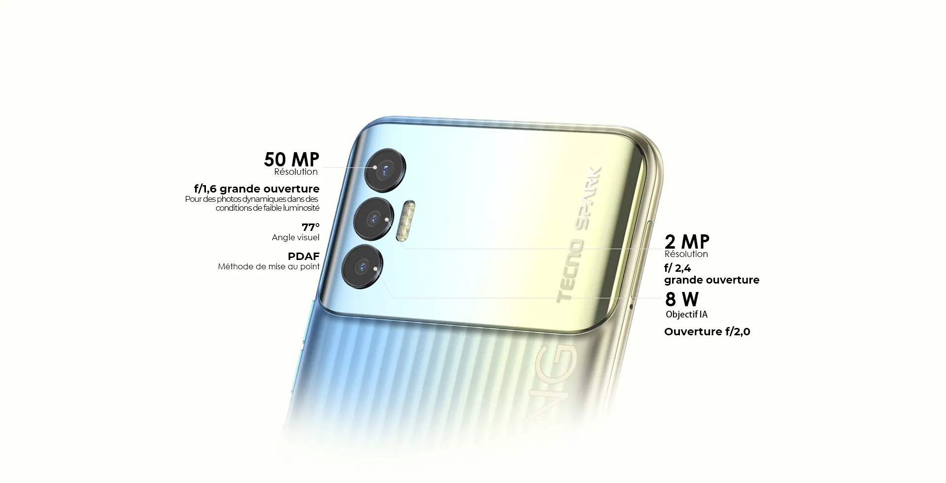 Tecno Spark 8P appareil photo