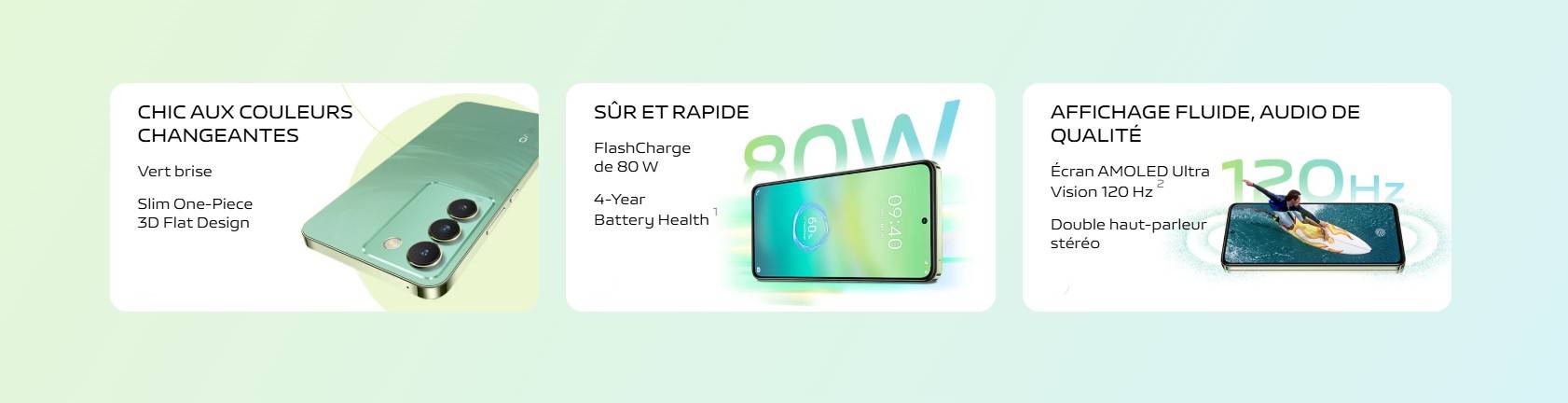Smartphone Vivo V30 Lite 8Go 256Go fiche technique