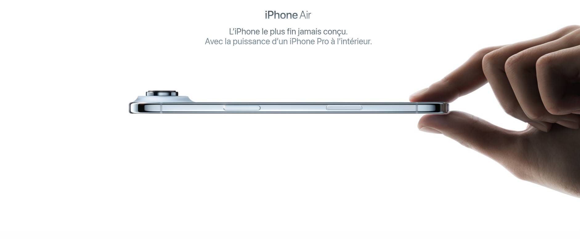 Apple iPhone Air 256Go fiche technique