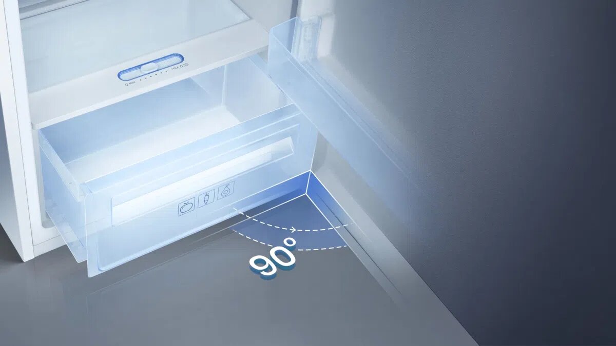 Grâce à la technologie de la couche de mousse ultra-fine, les portes peuvent s'ouvrir et se fermer à 90° dans les angles.